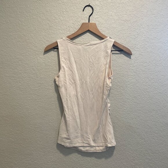 White House Black Market Cream with Jewel Neckline Tank Top XXS - Picture 5 of 5